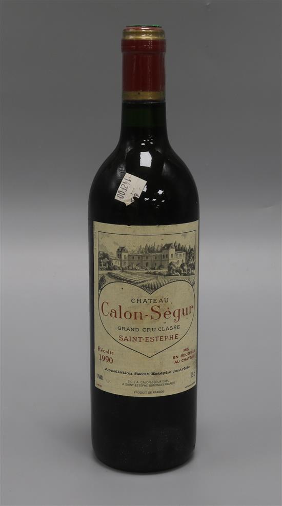 A bottle of Calon Segur, 1990